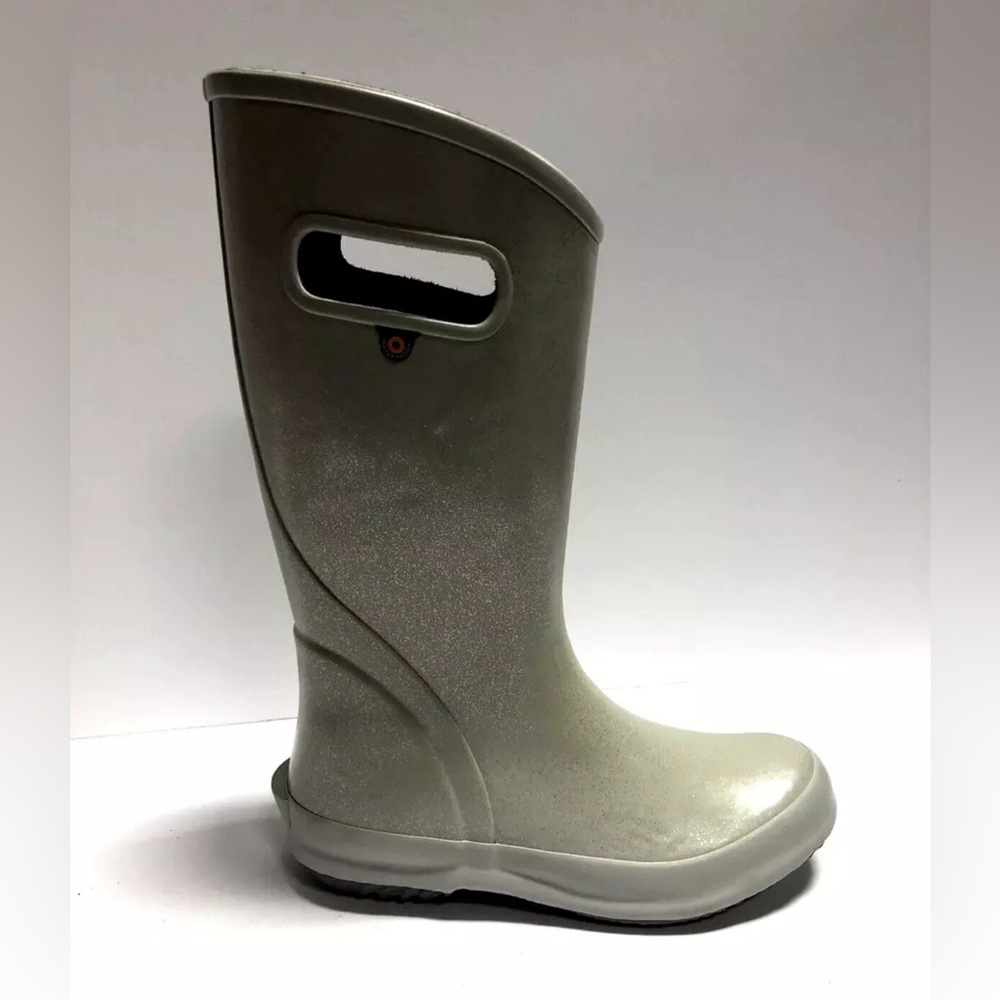 Bogs Womens Rain Boot Silver Glitter Size 6 M